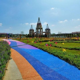資陽(yáng)市 彩色透水混凝土路面 生態(tài)透水混凝土道路 透水地坪粘接料廠家 彩色透水顏色料  免費(fèi)送貨到工地