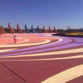 南充市廣場彩色透水混凝土 透水混凝土價格一平米多少錢  彩色透水路面價格