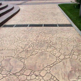 云南 彩色壓?；炷恋仄?壓花地坪模具 園林建筑地坪 壓膜地坪施工材料廠家