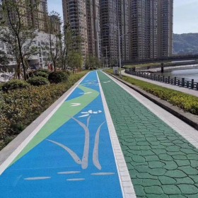 商業(yè)街彩色透水混凝土 透水性混凝土彩色路面 透水地坪 材料廠家直銷