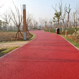 彩色地面透水混凝土 彩色生態(tài)透水混凝土道路 海綿城市透水地坪 材料廠家