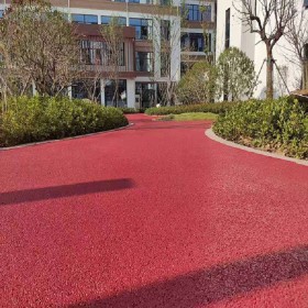 透水彩色路面 生態(tài)透水混凝土材料 彩色透水混凝土道路 廠家