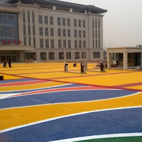 彩色混凝土透水地面 彩色強固透水混凝土 露骨地坪 周邊服務