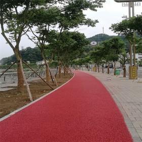 透水混凝土 彩色透水混泥土 透水地坪粘接劑 10cm彩色透水硂 免費(fèi)指導(dǎo)施工 送貨到工地
