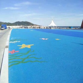 彩色透水地面 生態(tài)透水混凝土地坪 海綿城市透水砼 廠商定制